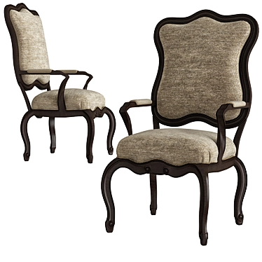 Colorblock Bergere Chair: Exceptional Luxury! 3D model image 1 