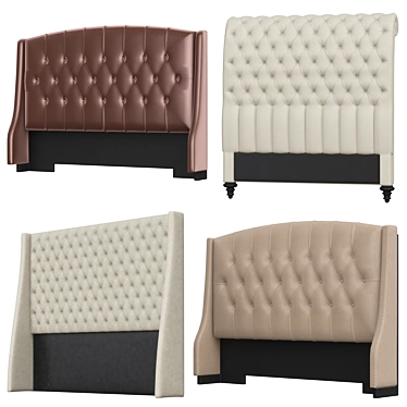 Elegant Headboard Collection 3D model image 1 