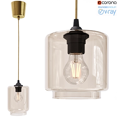 Ikea Klovan Glass Pendant Light 3D model image 1 