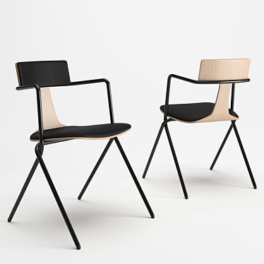 Sleek T-Shaped Chair Design 3D model image 1 