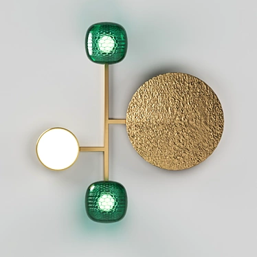 Modern Brass Wall Light 3D model image 1 