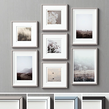Versatile Collection of 7 Picture Frames 3D model image 1 