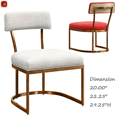 Conrad Modern Side Chair 3D model image 1 