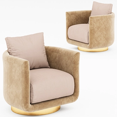 Elegant Artu Armchair by Fendi 3D model image 1 