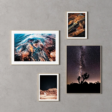 Modern Gallery Wall Frames - Set of 4 3D model image 1 