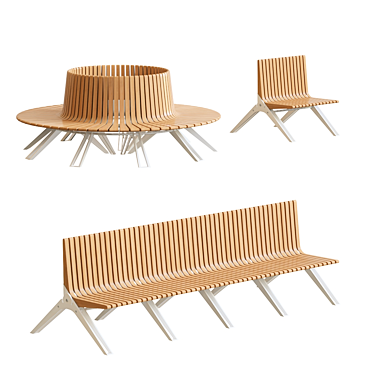 Luxury Accoya Garden Furniture 3D model image 1 