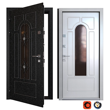 Monolith Metal Door: Your Frame Solution 3D model image 1 