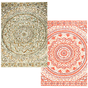 Arabian Flower Reddish Carpet 240x170cm 3D model image 1 