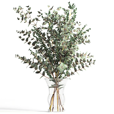 Eucalyptus Bouquet: Realistic & Chic 3D model image 1 