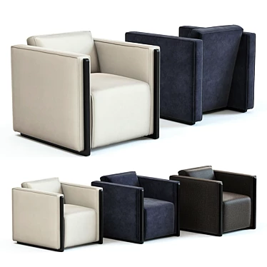 Sleek Marcel Armchair: High-detail 3D Model 3D model image 1 