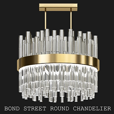 Elegant Round Chandelier - Bond Street 3D model image 1 