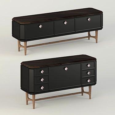 Stylish Bellagio Sideboards with Legs 3D model image 1 