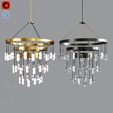 Luxury Crystal Chandelier 3D model image 1 