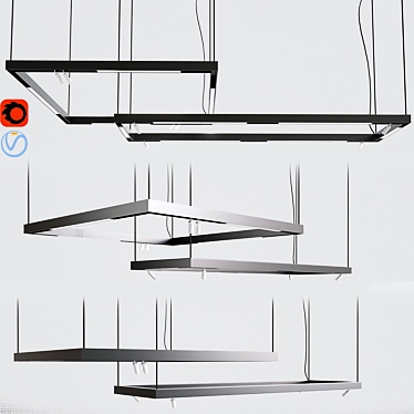 Modular Ceiling Track Light 3D model image 1 