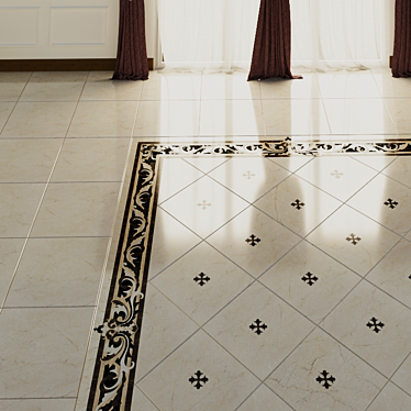 Classic Marble Stone Floor 3D model image 1 