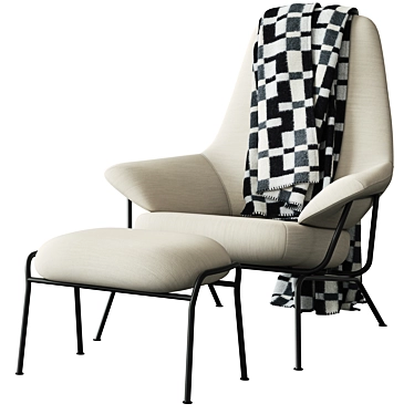 Finnish-inspired Hai Chair: High-end Style 3D model image 1 