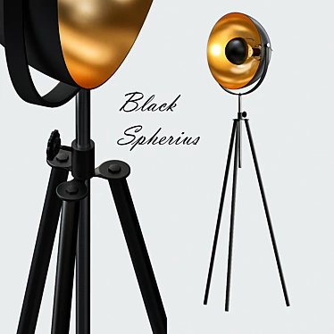 Black_Spherius: Modern Loft Floor Lamp 3D model image 1 