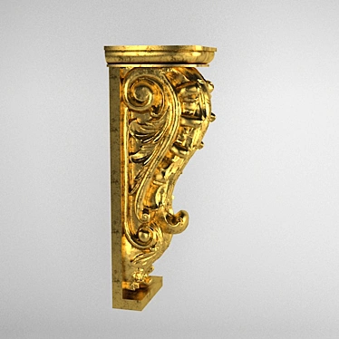Elegant Gold Panel Decor 3D model image 1 