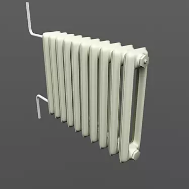 USSR Vintage Cast Iron Radiator 3D model image 1 