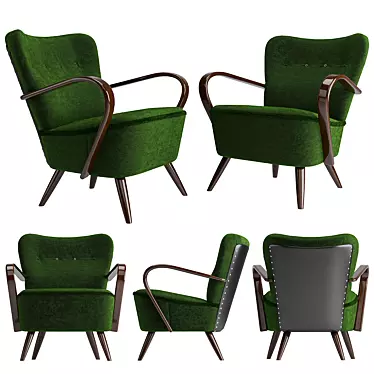 Vintage Dutch Club Chair 3D model image 1 