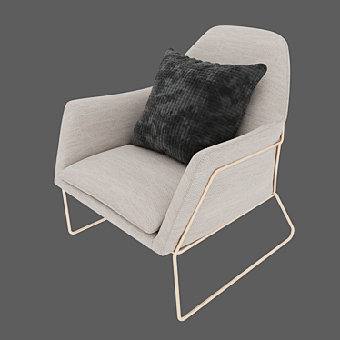 Elegant Forma Chair: Milkyway Ivory 3D model image 1 