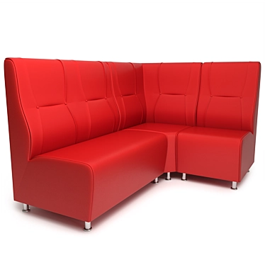 York Corner Sofa: Stylish Cafe Furniture 3D model image 1 