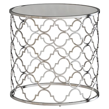 Stylish Fretwork Side Table 3D model image 1 