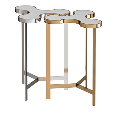 Elegant Interlocking Marble End Table 3D model image 1 