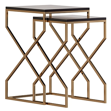 Regal Nesting Table Set 3D model image 1 