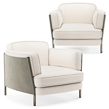 Minotti Shelley Armchair: Luxurious Comfort in Contemporary Design 3D model image 1 