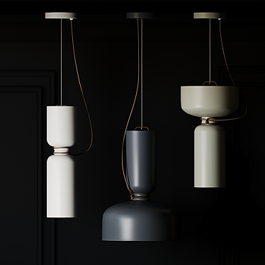 Versatile LED Pendant Light - Spotlight Volumes D B C Series 3D model image 1 