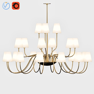 Imperial Chandelier 21: Timeless Elegance for Your Loft 3D model image 1 