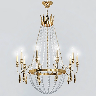 Elegant Cyan Design Chandelier 3D model image 1 