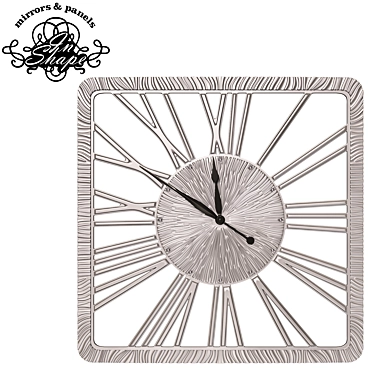 Silver Twinkle: Handcrafted LED Clock with Remote Control 3D model image 1 