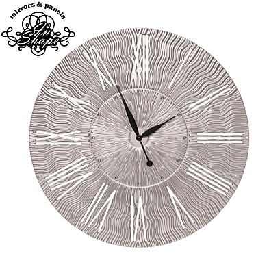 Twinkle Silver LED Clock - Handcrafted Design 3D model image 1 