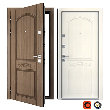 Vezha 2 Metal Entrance Door: Your Frames 3D model image 1 