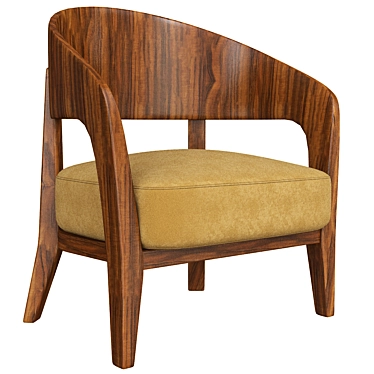 Title: Elegant ALBA Armchair - Comfort Redefined 3D model image 1 