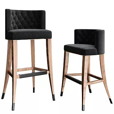 Bold and Luxurious: Brabbu Bourbon Bar Chair 3D model image 1 
