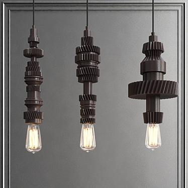 Modern Brown Pendant Lights 3D model image 1 