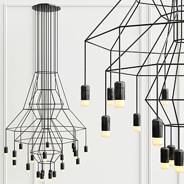 Vibia Wireflow 0315: Modern Loft Pendant 3D model image 1 