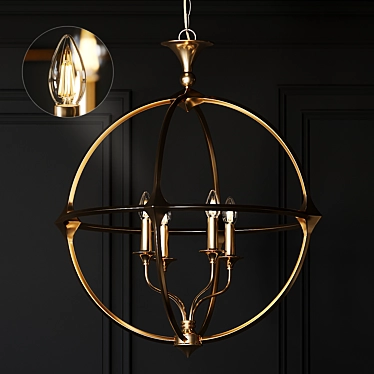 elegant Casa Florentina Lando Chandelier 3D model image 1 