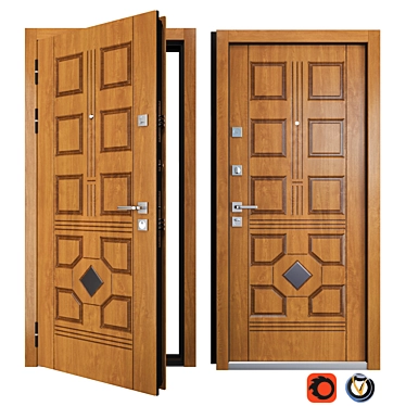 Bezha Metal Entrance Door: Your Frame 3D model image 1 