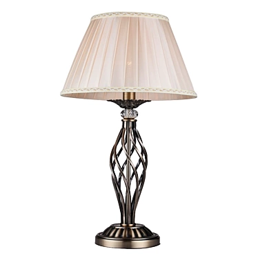 Grace Table Lamp: Brass, Beige Shade, Metal Frame 3D model image 1 