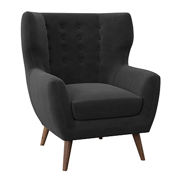 Elegant Wingback Armchair 3D model image 1 