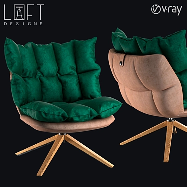 Elevate Your Space with LoftDesigne Armchair 3D model image 1 