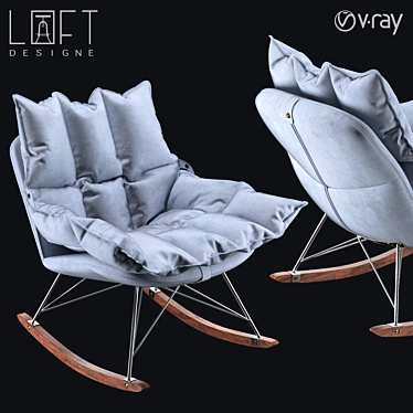 Contemporary LoftDesign Armchair 3D model image 1 