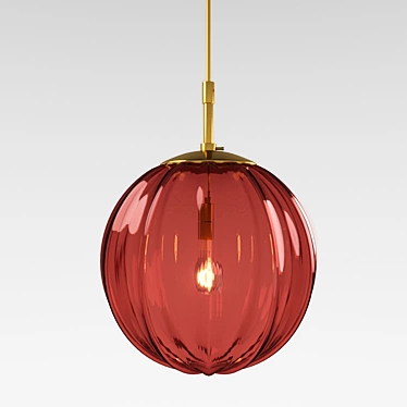 Modern Brass Pendant Light 3D model image 1 