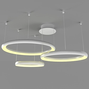 Contemporary White Pendant Light 3D model image 1 