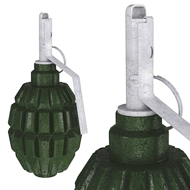 Explosive F-1 Grenade 3D model image 1 