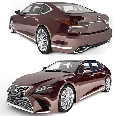 Luxurious Lexus LS 500: Unmatched Elegance & Performance 3D model image 1 